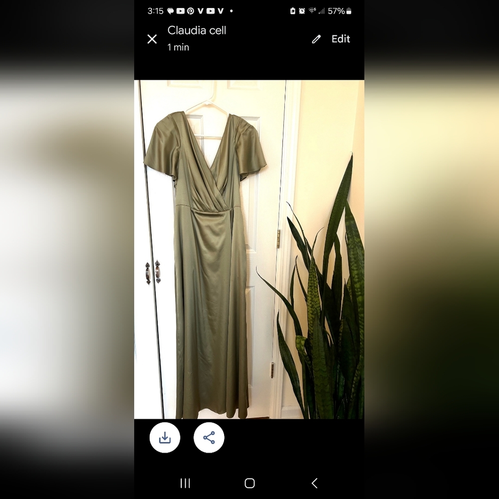 Elegant Celebrate Sage/Olive Green Maxi Dress